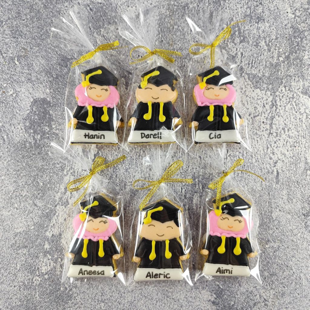 

kukis karakter satuan tema wisuda (minimal 10 pcs)