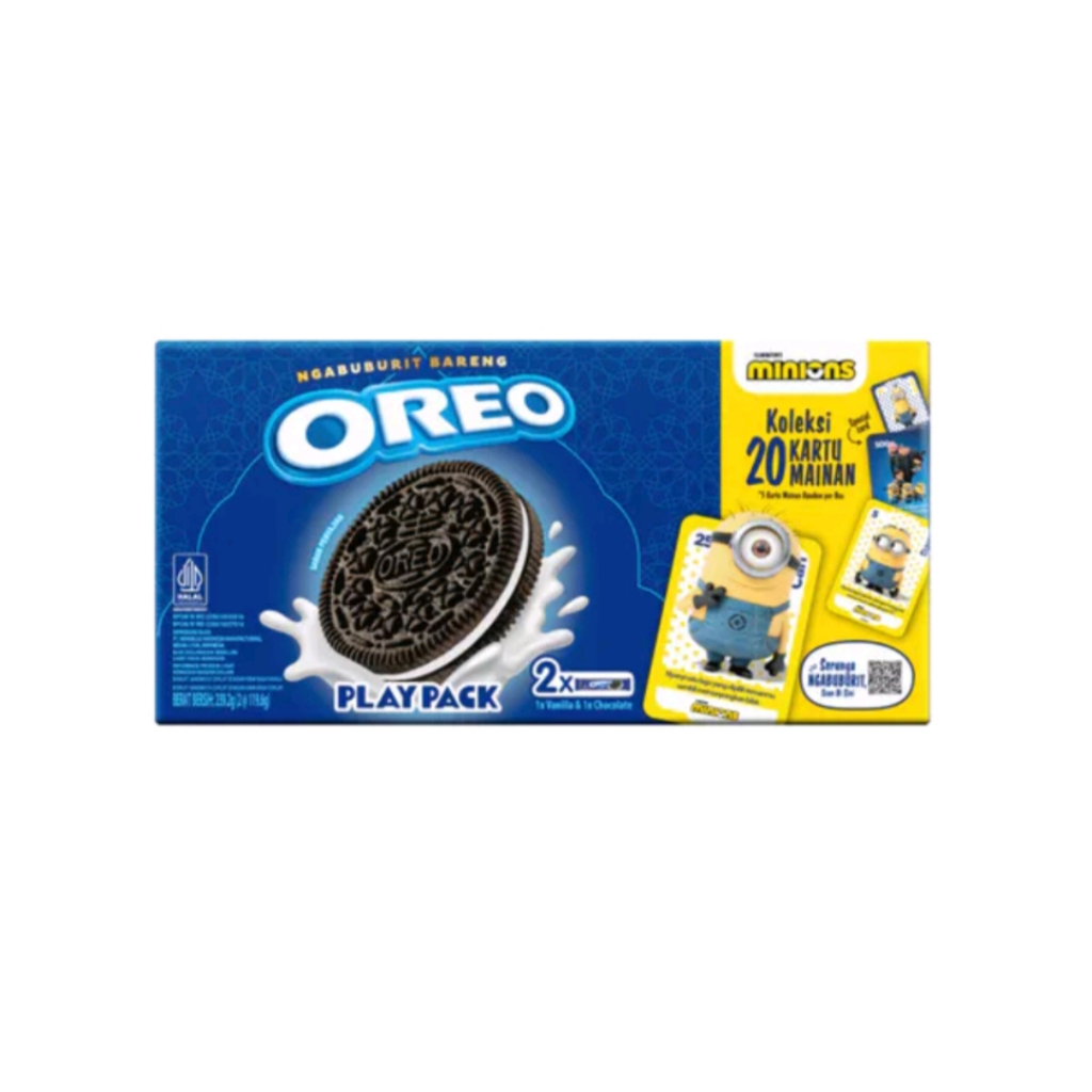 

Oreo Playpack Minion (2 x 119.6 gr) | Special Edition Cemilan Anak & Dewasa