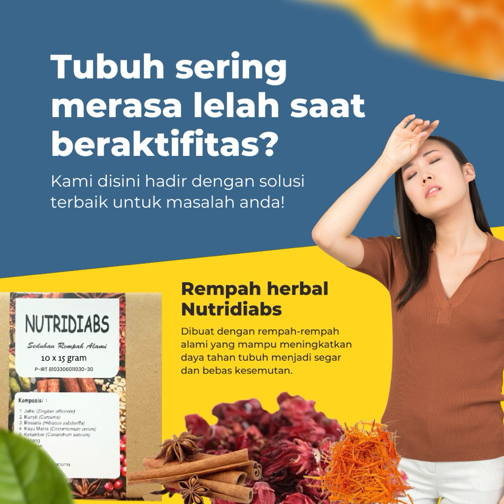

2 Box Nutridiabs Diabetes Pure Herbal Rempah