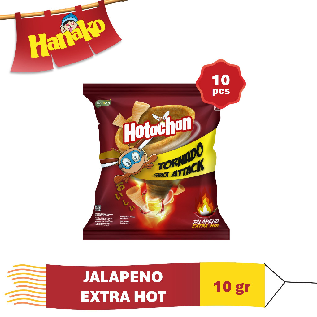 

Hotachan Tornado Snack Attack Jalapeno Extra Hot 10 x 10 gr