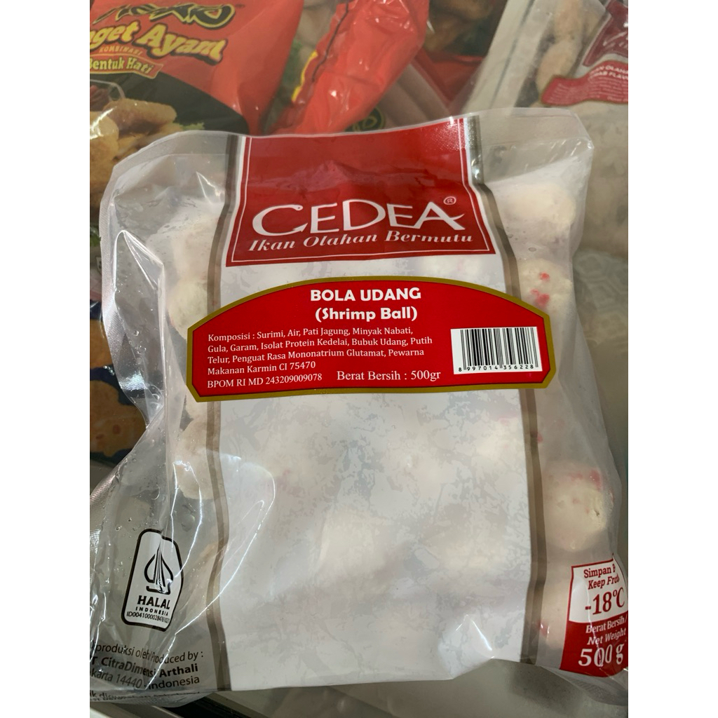 

CEDEA BOLA UDANG/SHRIMP BALL 500GR (HARGA ONLINE)