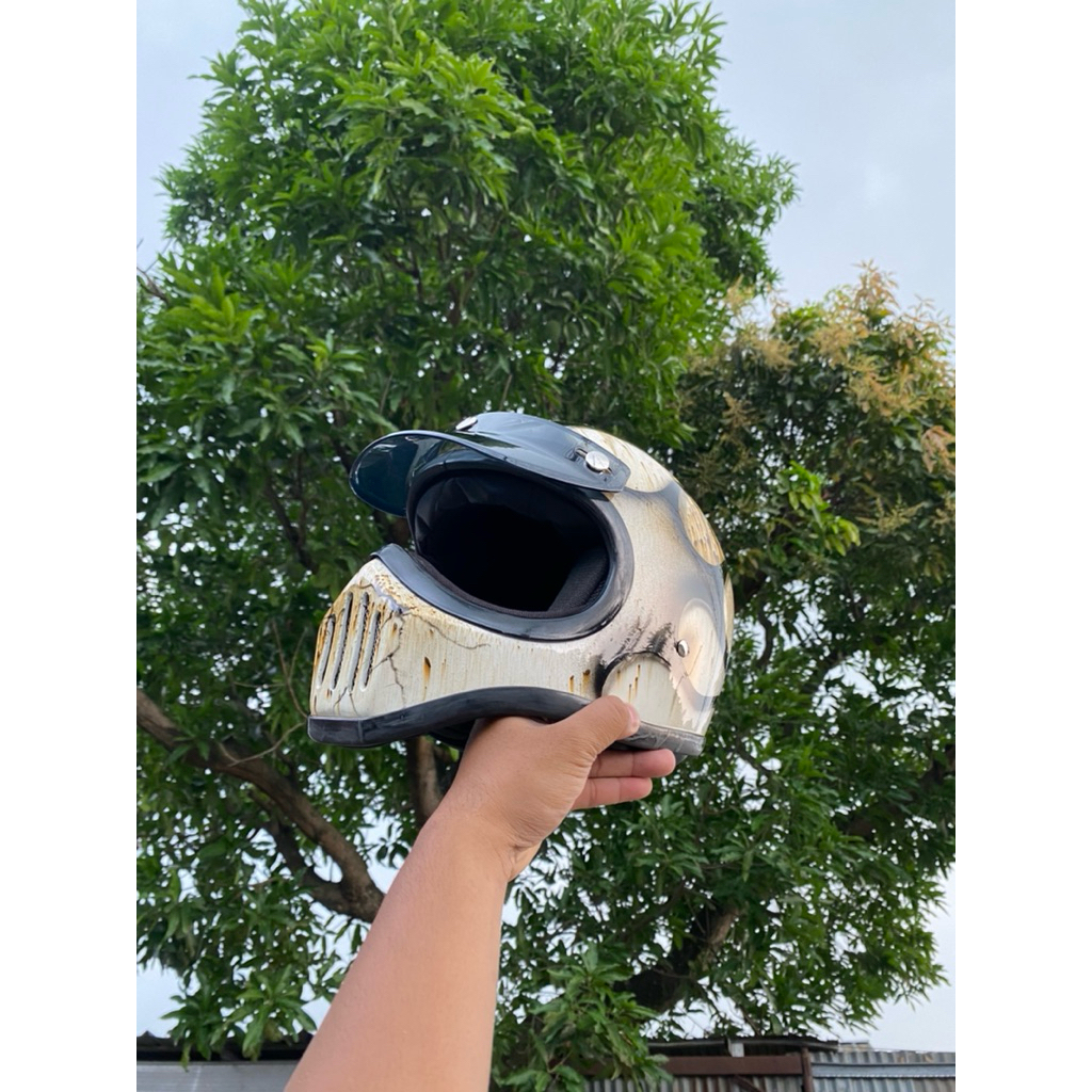 Helm Cakil Flame Custom