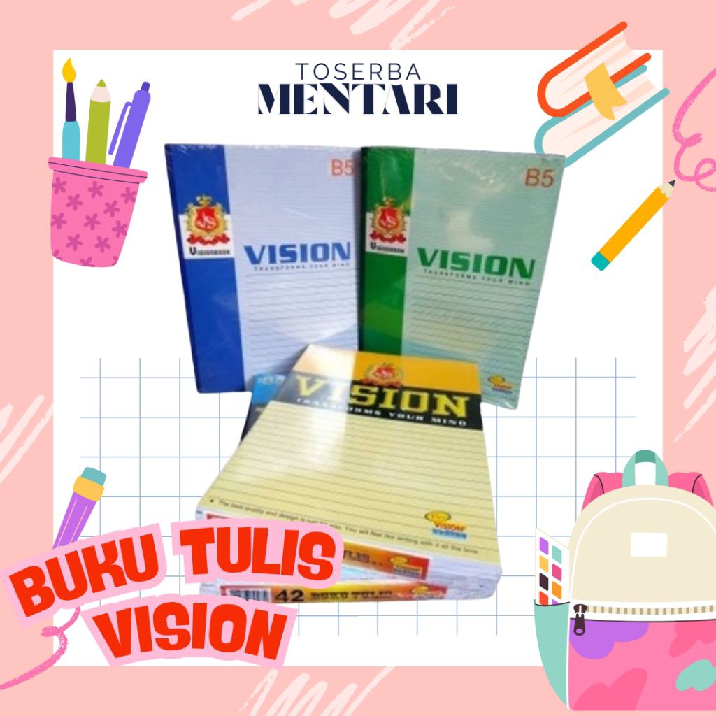 

BUKU TULIS VISION CAMPUS B5 42 LEMBAR 1 PAK (6 PCS)