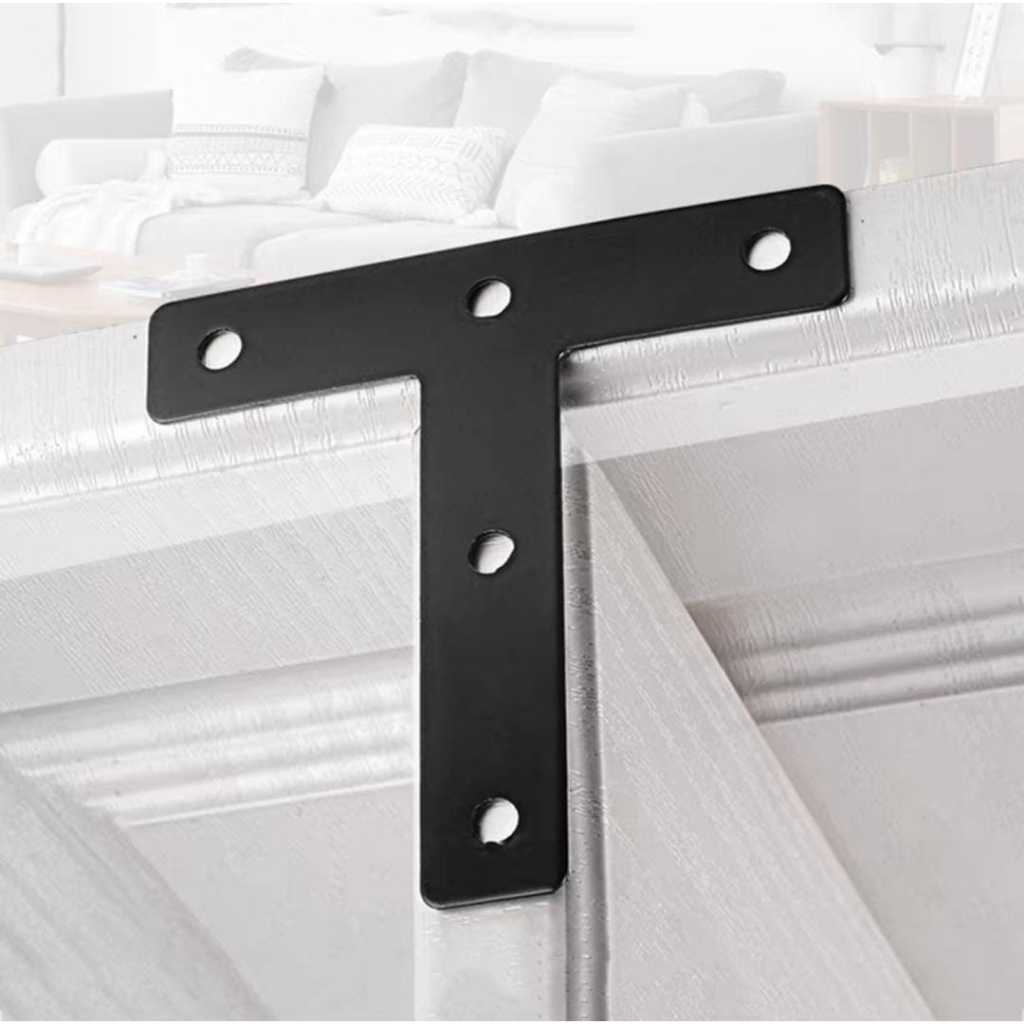 Plat Siku T Konektor Ambalan Penyangga Kursi Meja Lemari Stainless Serbaguna