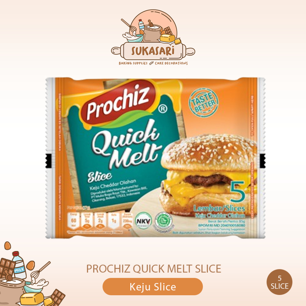 

PROCHIZ Quick Melt Slice 5 slice / Keju Leleh Keju Cheese Burger