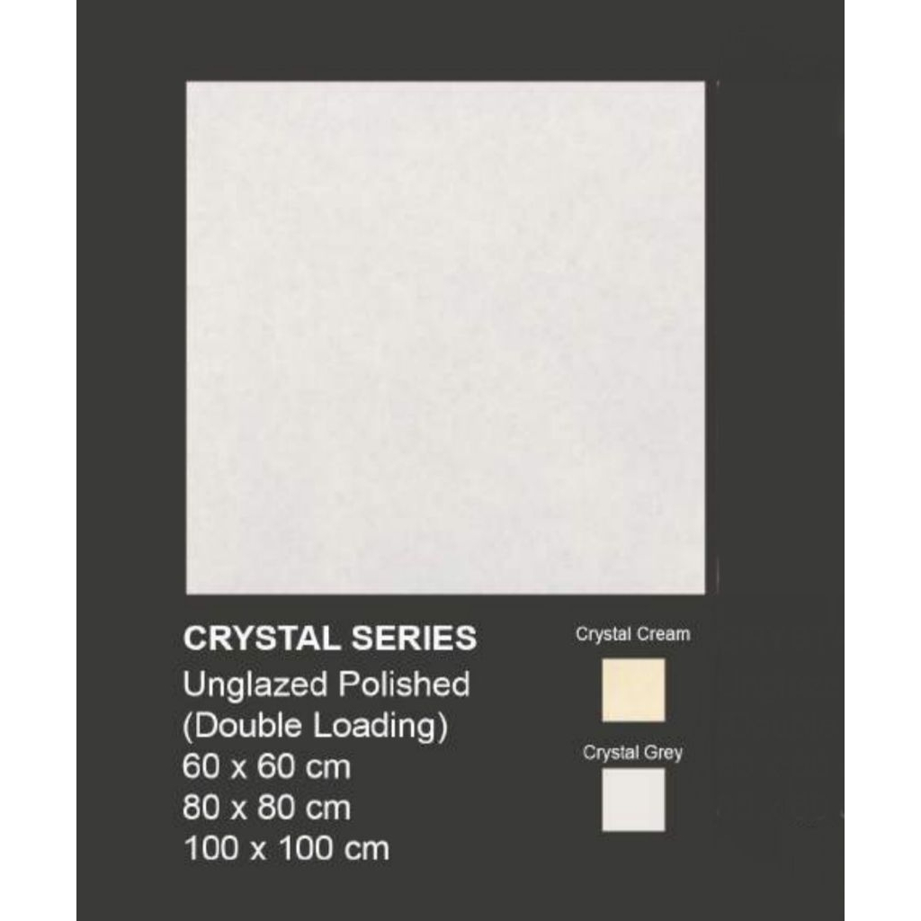 GRANIT MEREK VALENTINO GRESS TYPE CRYSTAL SERIES UKURAN 60X60 UNGLAZED POLISHED DOUBLE LOADING