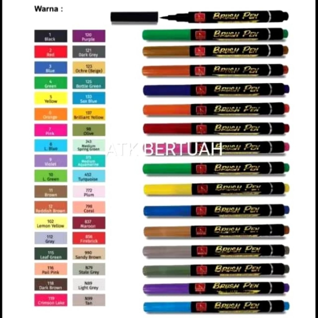 

SNOWMAN BM01 DRAWING BRUSH PEN SINGLE SPIDOL KUAS KALIGRAFI GAMBAR WARNA