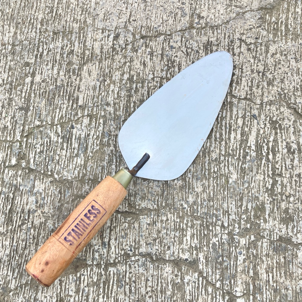 Cetok Tukang Stainless Besar / Sendok Semen Stainless ukuran panjang 19cm