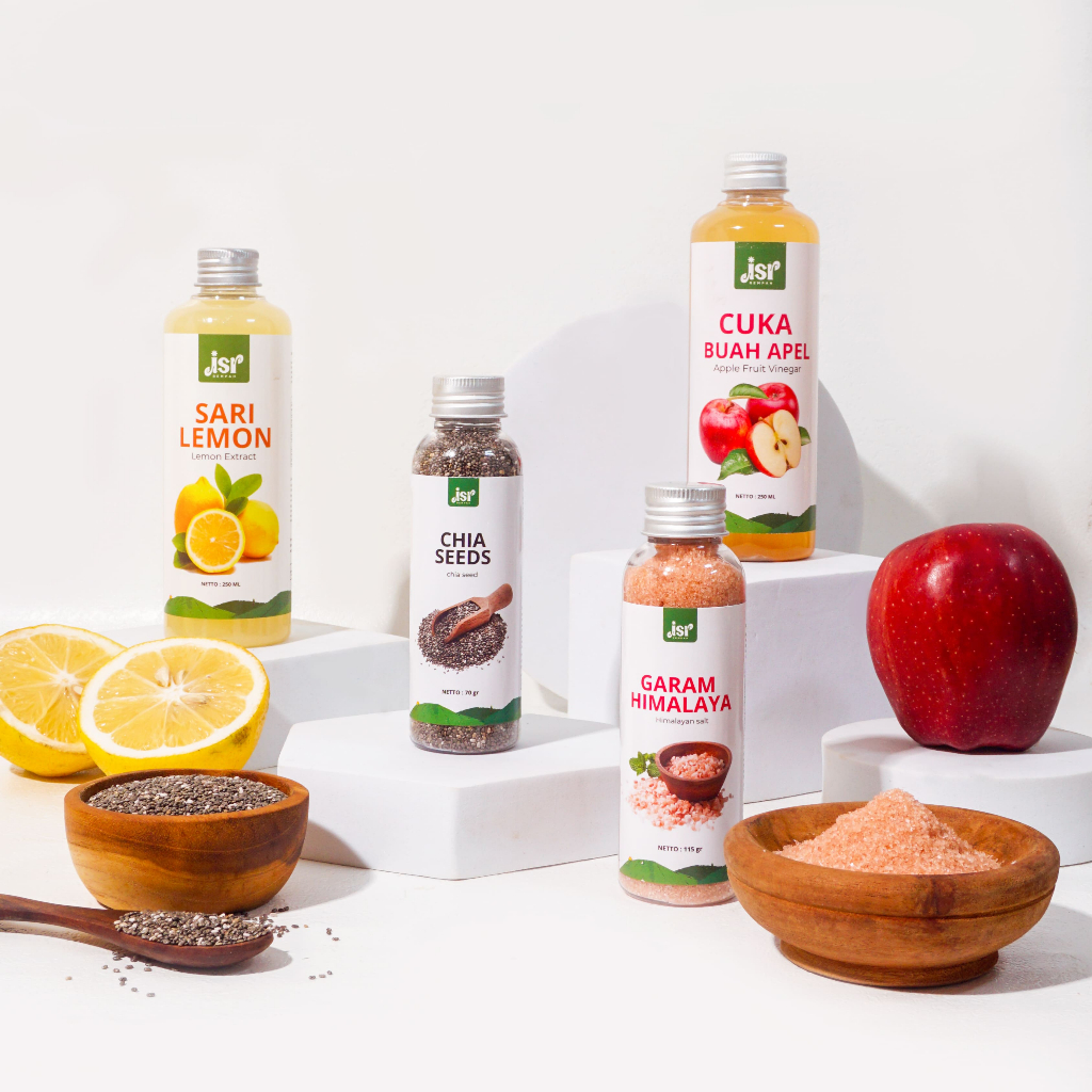 

JSR Rempah Paket Hemat Bundling Diet Sari Lemon Cuka Apel 250 ml Chia Seeds dan Garam Himalaya