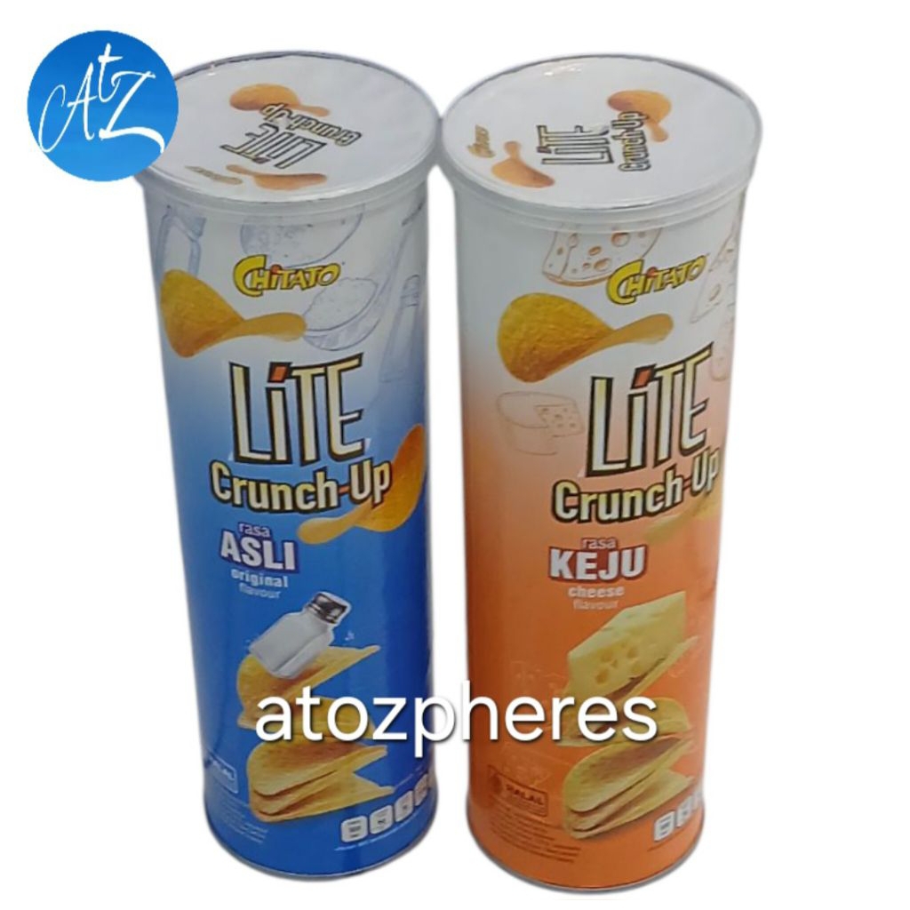 

Cemilan snek makanan ringan keripik kripik kentang rasa asli keju halal MUI CHITATO LiTE Crunch - Up Original Cheese Flavour Flavor 110g