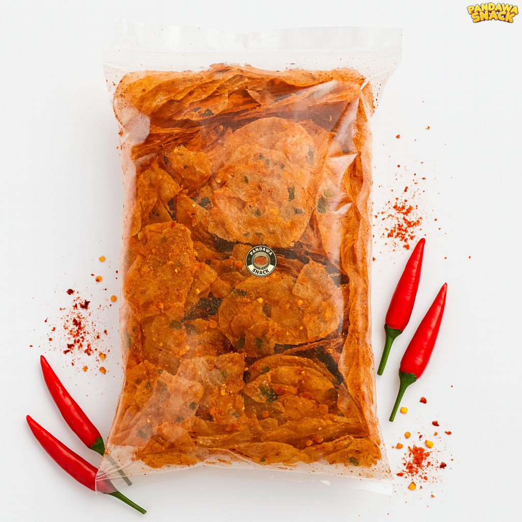 

Kripik Kaca Pedas Daun Jeruk Kripca Isi 500GR