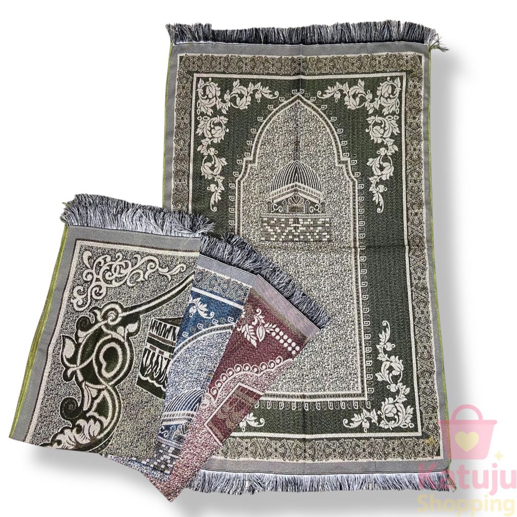 Sajadah Turki Travel Tipis Elegan – Lurex 70x110 –  Sejadah Travel