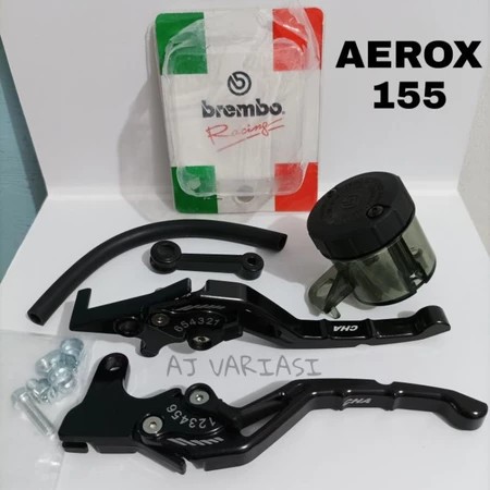 HANDLE REM AEROX 155 LEXI FREEGO FULL CNC+TABUNG MINYAK REM BIG SMOKE