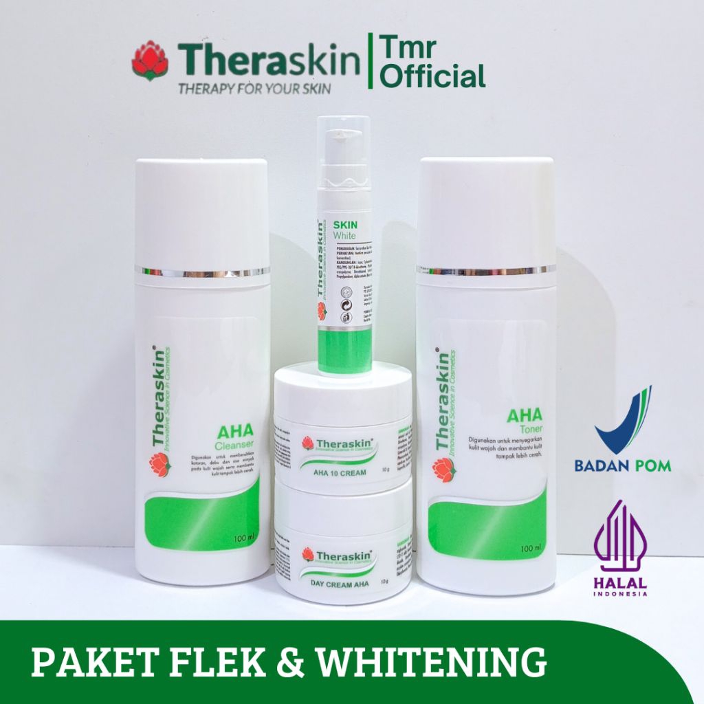 THERASKIN PAKET FLEK SEDANG AHA 10 CREAM AMAN UNTUK BUMIL DAN BUSUI