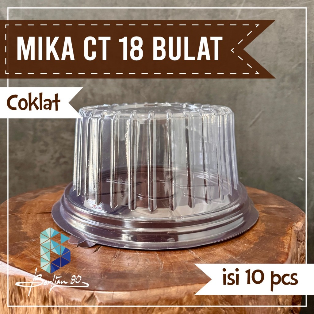 Mika ct 18 bulat mika tumpeng mini alas coklat 18 cm