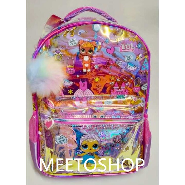 Tas Hologram Sequin LOL Ransel Sekolah Justice Import