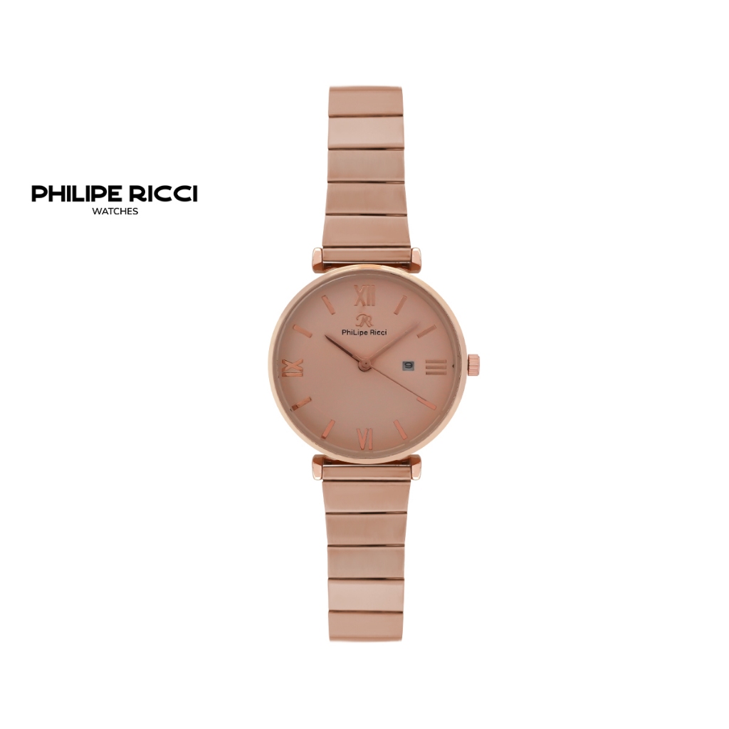 PhiLipe Ricci Jam Tangan Wanita Rantai Rose Gold Kecil Simple Terbaru Original 7447 Women Watches