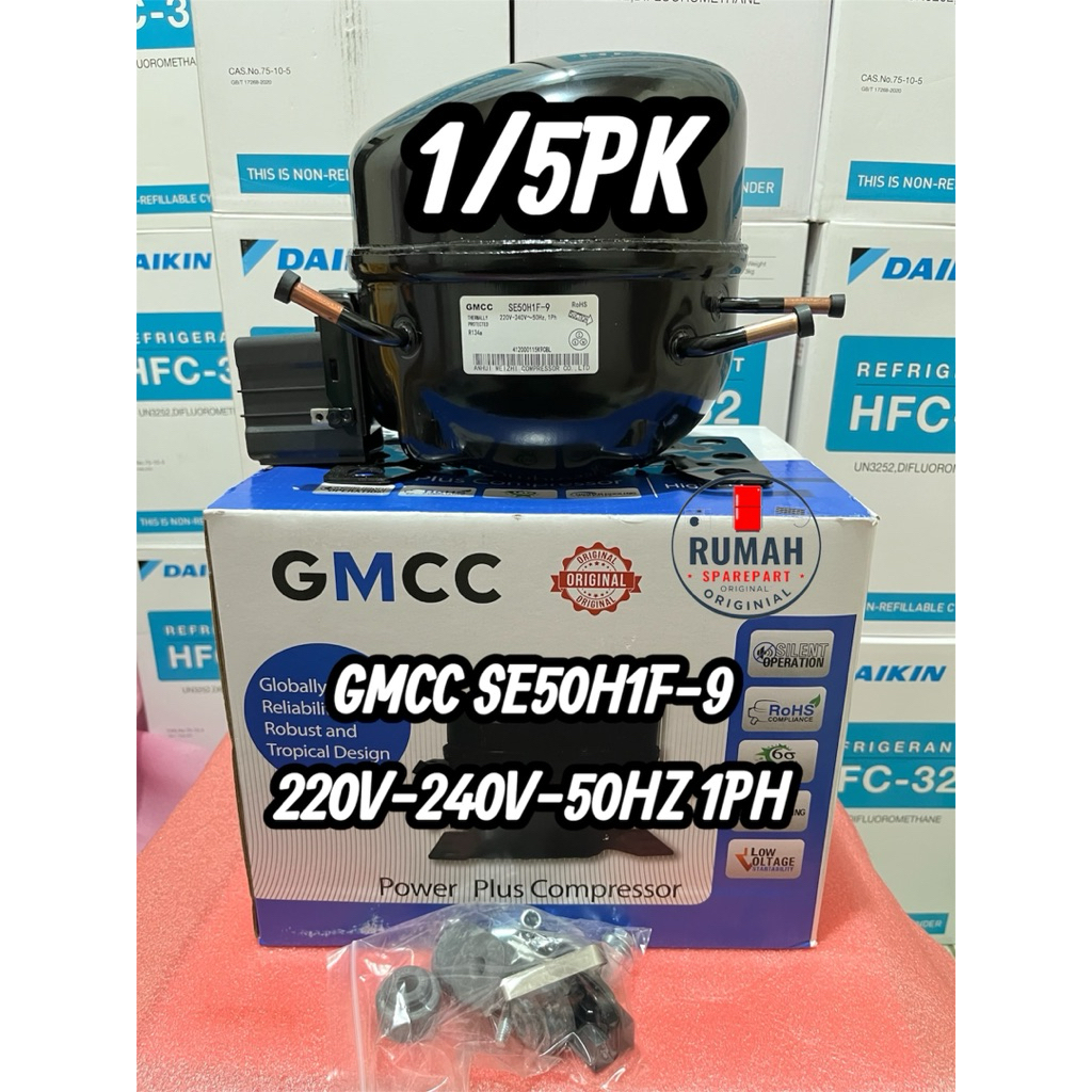 KOMPRESOR KULKAS SHOWCACE FREEZER GMCC SE50H1F-9 220V-240V-50HZ 1PH