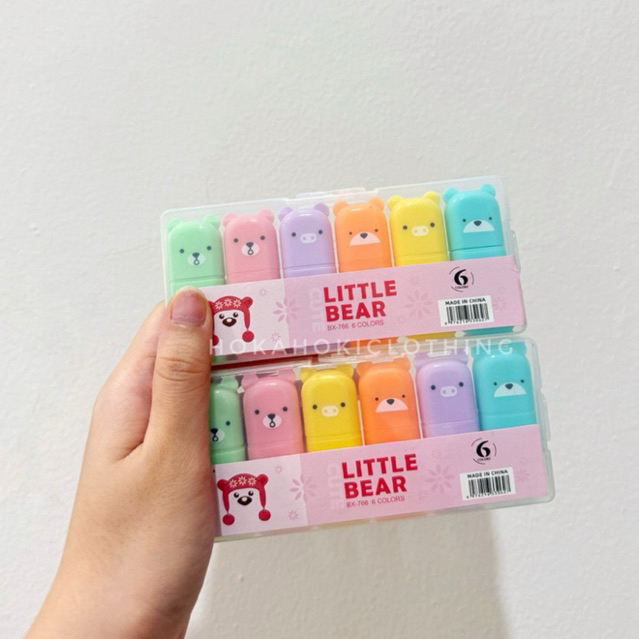 

6 PCS 1 set Stabilo highlighter/ Stabilo pastel color cute penanda pewarna Stationery Highlighter