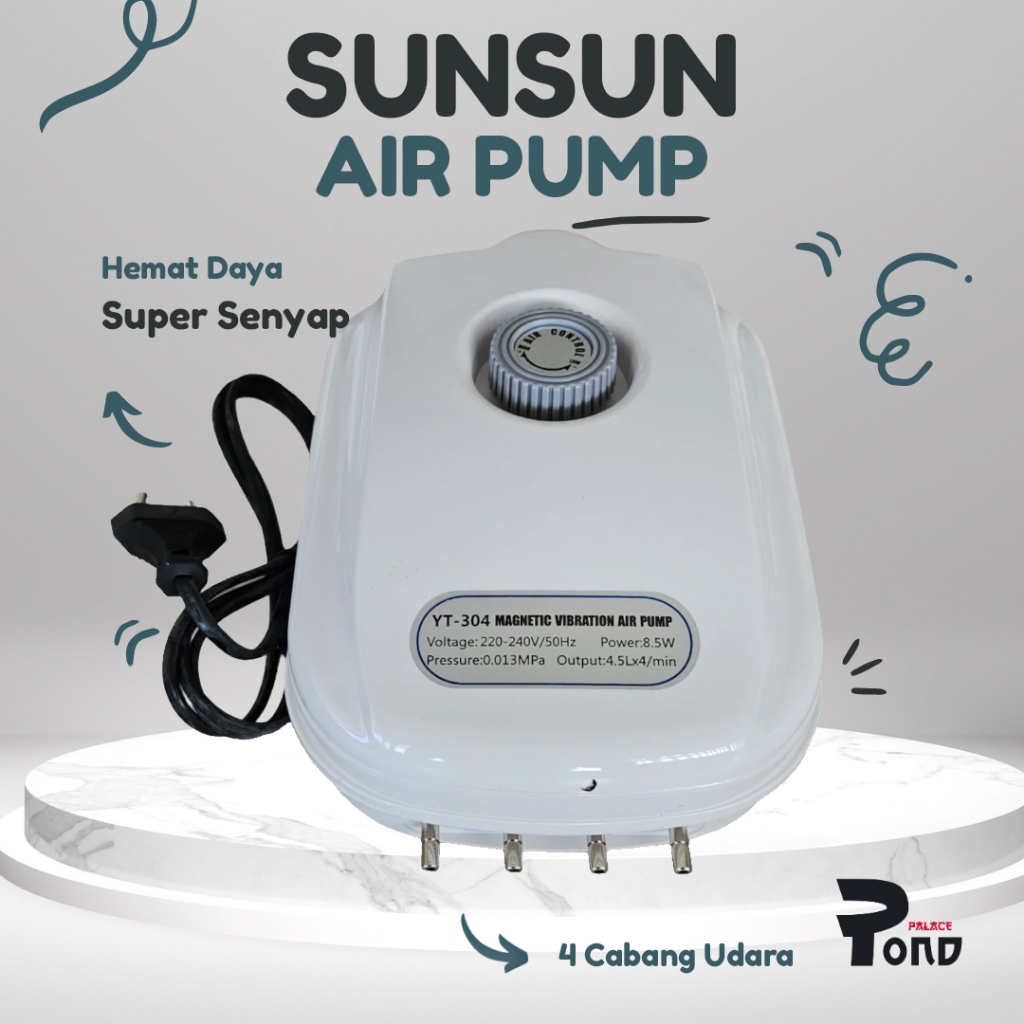 Pompa Udara Sunsun YT 304 Aerator Aquarium 4 Lubang Udara
