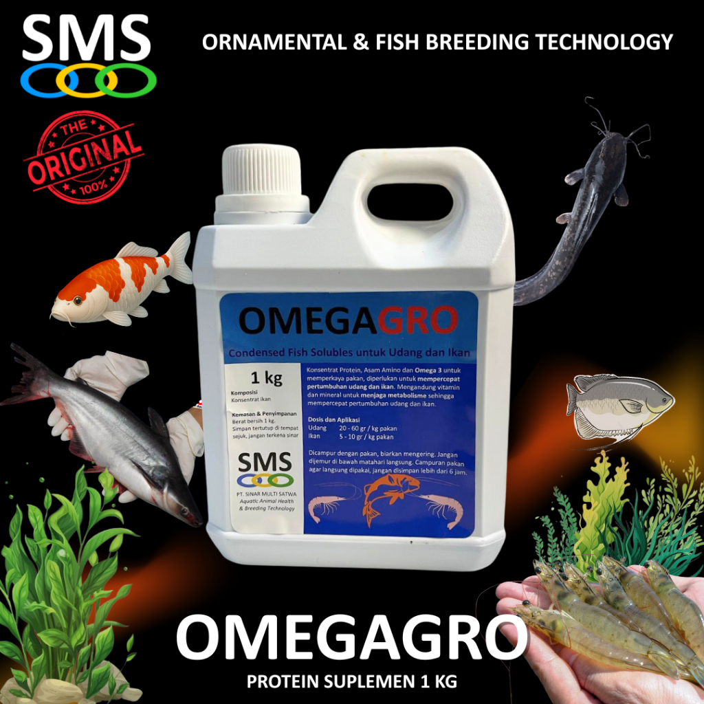 OmegaGro  Suplemen ikan dan udang/Omega Protein Untuk Ikan dan Udang Fish Soluble/atraktan pakan