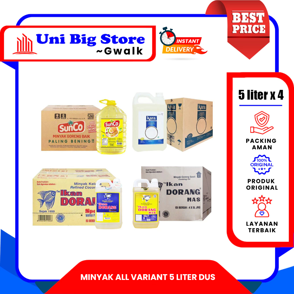 

MINYAK GORENG IKAN DORANG MAS SPESIAL KARA SUNCO DUS - (5 liter x 4 pcs)