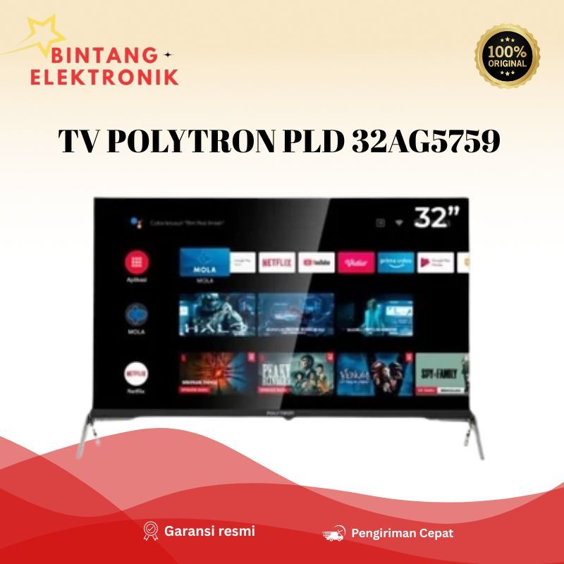 TV POLYTRON PLD 32AG5759 - TV LED 32 inci Polytron Smart Android TV PLD-32AG5759