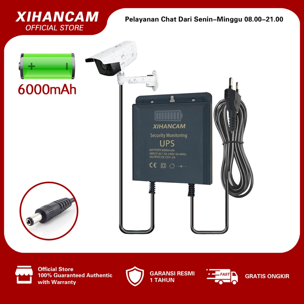 XIHANCAM Mini UPS CCTV 12V UPS Router Wifi Modem Wifi UPS Mini 12V Untuk Wifi CCTV Cadangan Baterai