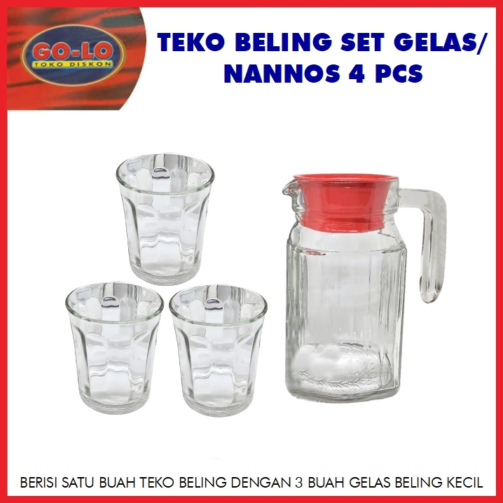 Pitcher set/teko set gelas/kimglass teko set
