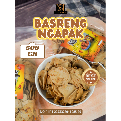 

500gr Basreng Koin Viral Basreng Renyah Gurih Pedas Chili Oil Daun Jeruk