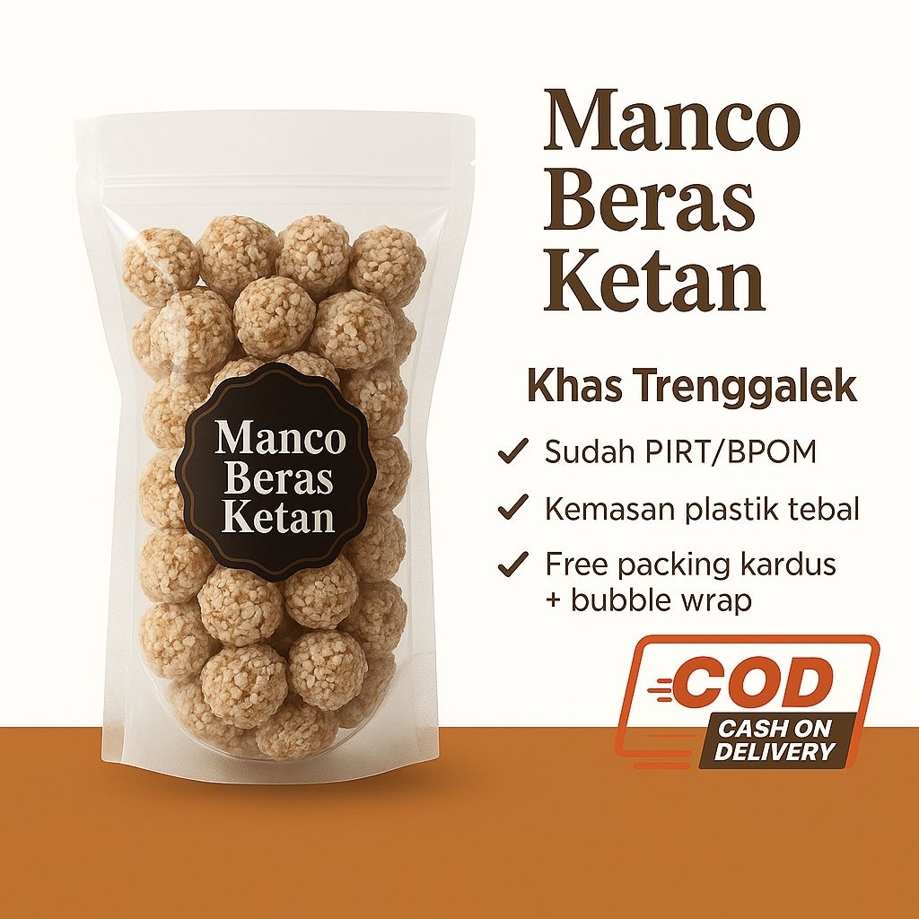 

Camilan Manco KETAN khas Trenggalek 250G | 500G | 1kg Free Packing