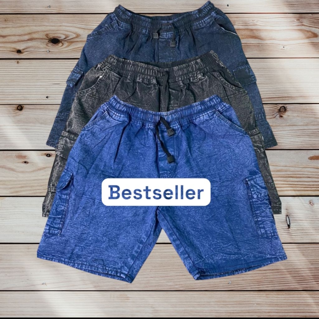 CELANA PENDEK JEANS PRIA WANITA MELAR GROSIR