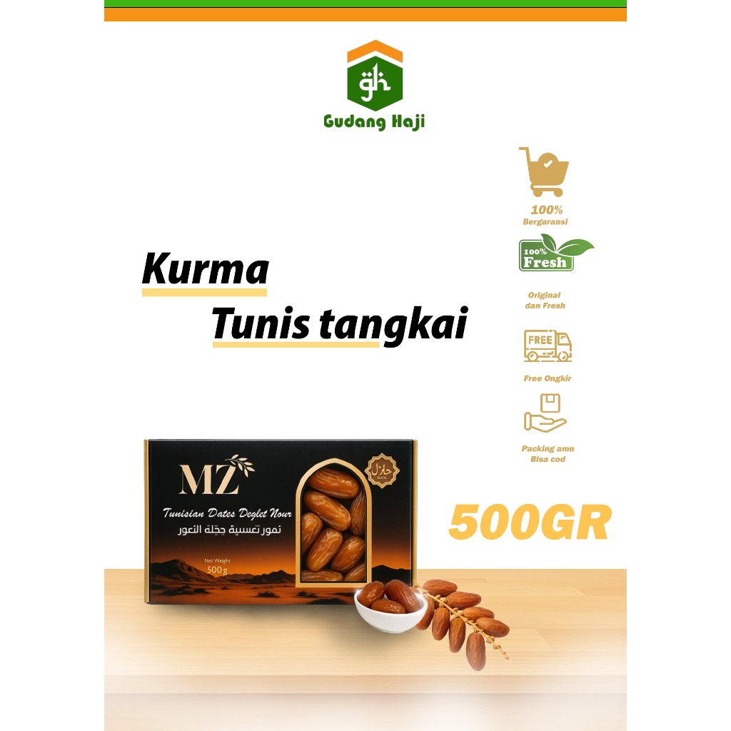 

Kurma Tunisia Tangkai MZ 500gr