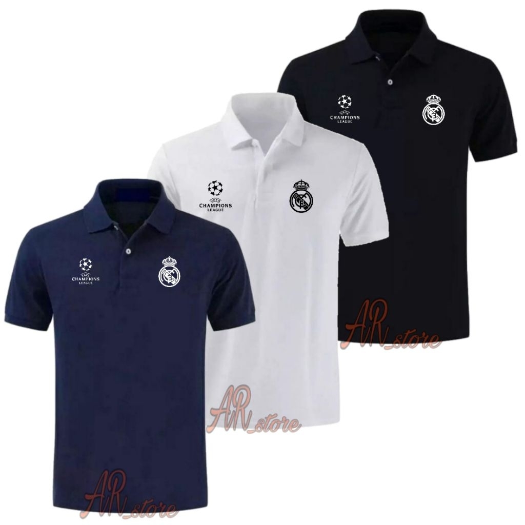 Kaos Kerah Polo Shirt Real Madrid UCL