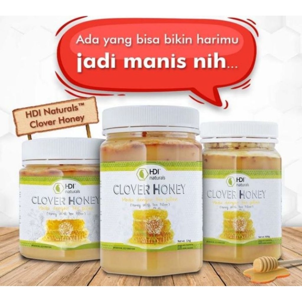 

clover honey 1kg,500gr,250gr exp 2028 ori gratis sendok kayu