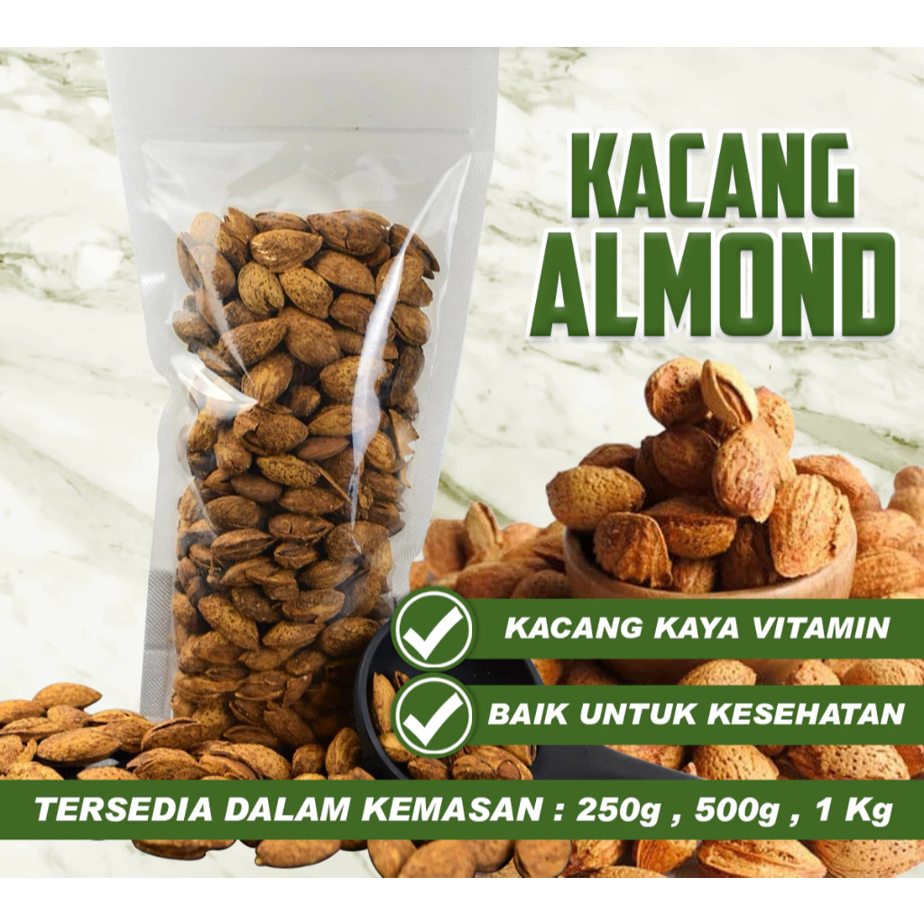 

Kacang Almond panggang | Kacang Almond Roasted Milk 500/1kg