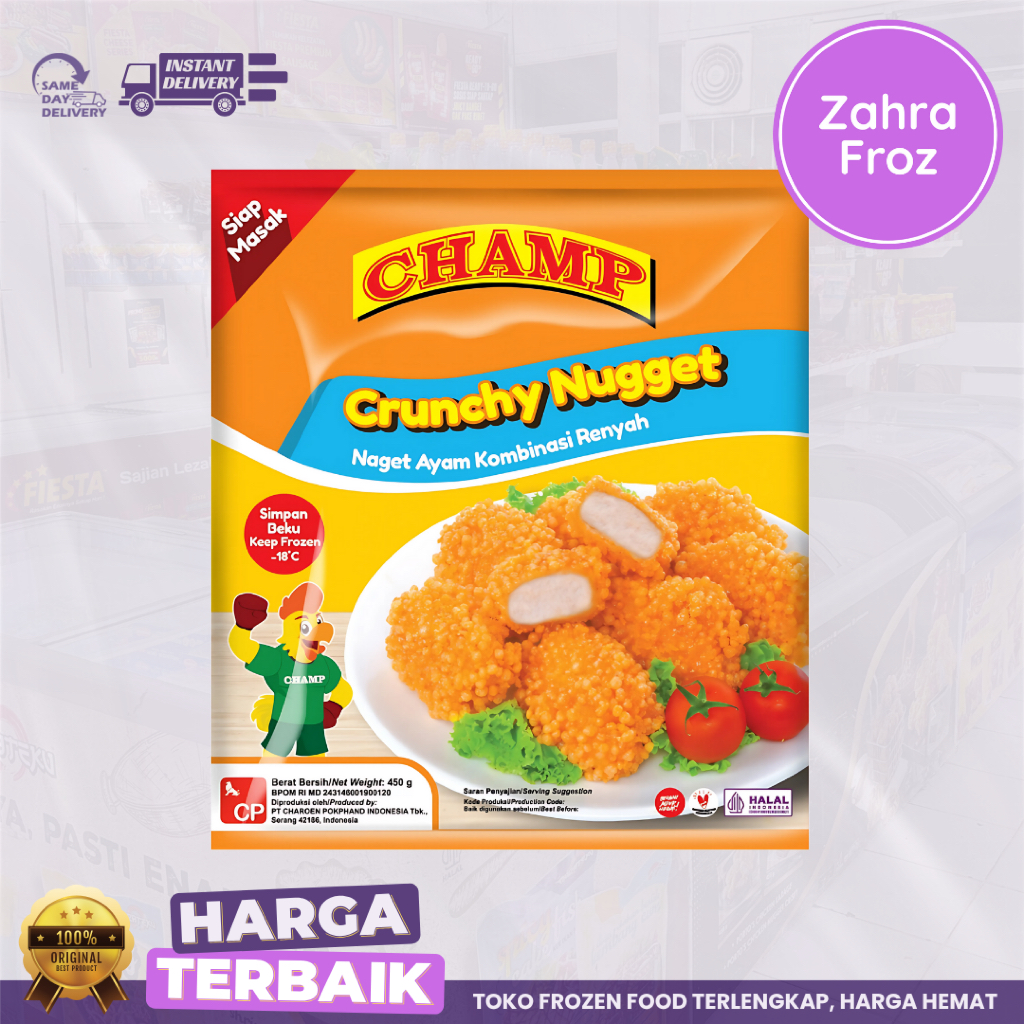 

CHAMP CRUNCHY NUGGET NAGET CRISPY 225 GR