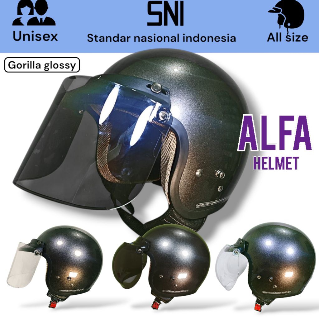 Helm Retro Cargloss / Helm Model Cargloss Dewasa #GORILLA GLOSSY #COWO CEWE DEWASA || FREE VISOR