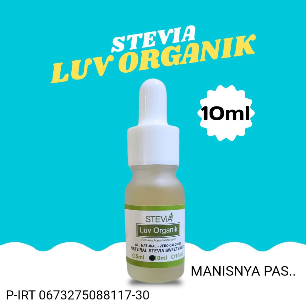 

Stevia Luv Organik 10ml – Stevia Cair Alami Tanpa Gula & Kalori