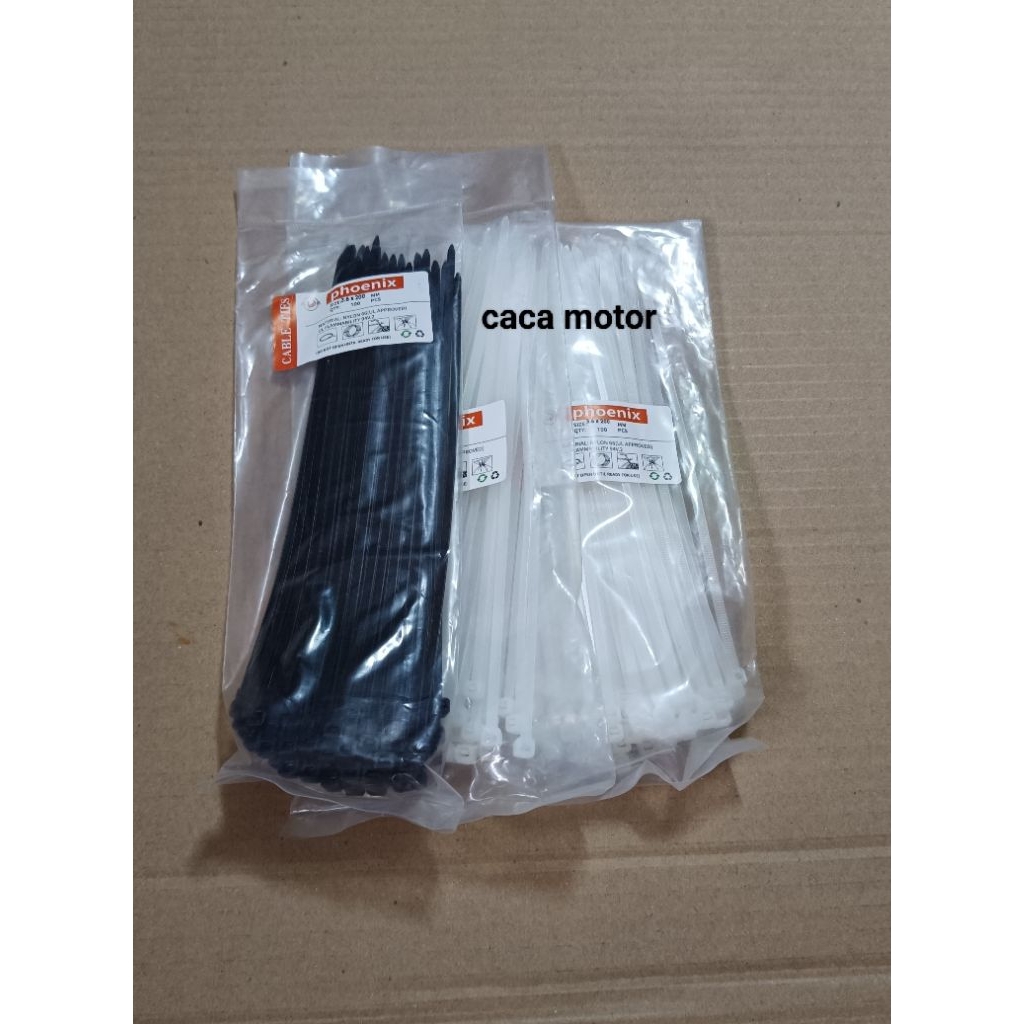 

TALI TIS CABLE TIES 3.6×200 mm = 100 pcs (warna random)