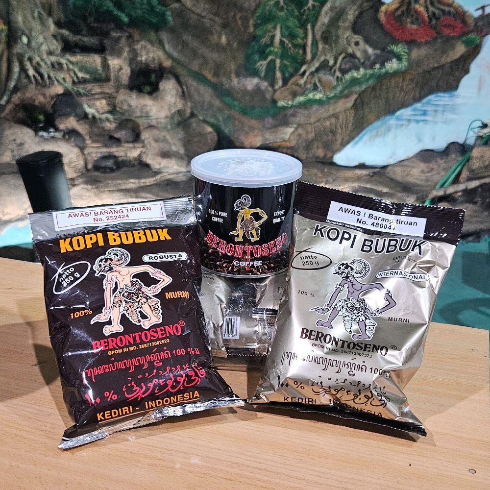 

ED 04.2026 PCS 250GR - KOPI BERONTOSENO KALENG PREMIUM - ROBUSTA - INTERNASIONAL BLEND ROBUSTA ARABIKA / BRONTOSENO COFFEE 100% PURE KOPI BUBUK