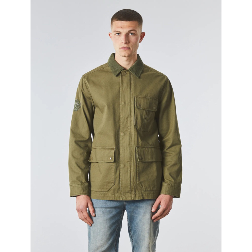 Pretty Green Acquisce Field Jacket In Khaki Green