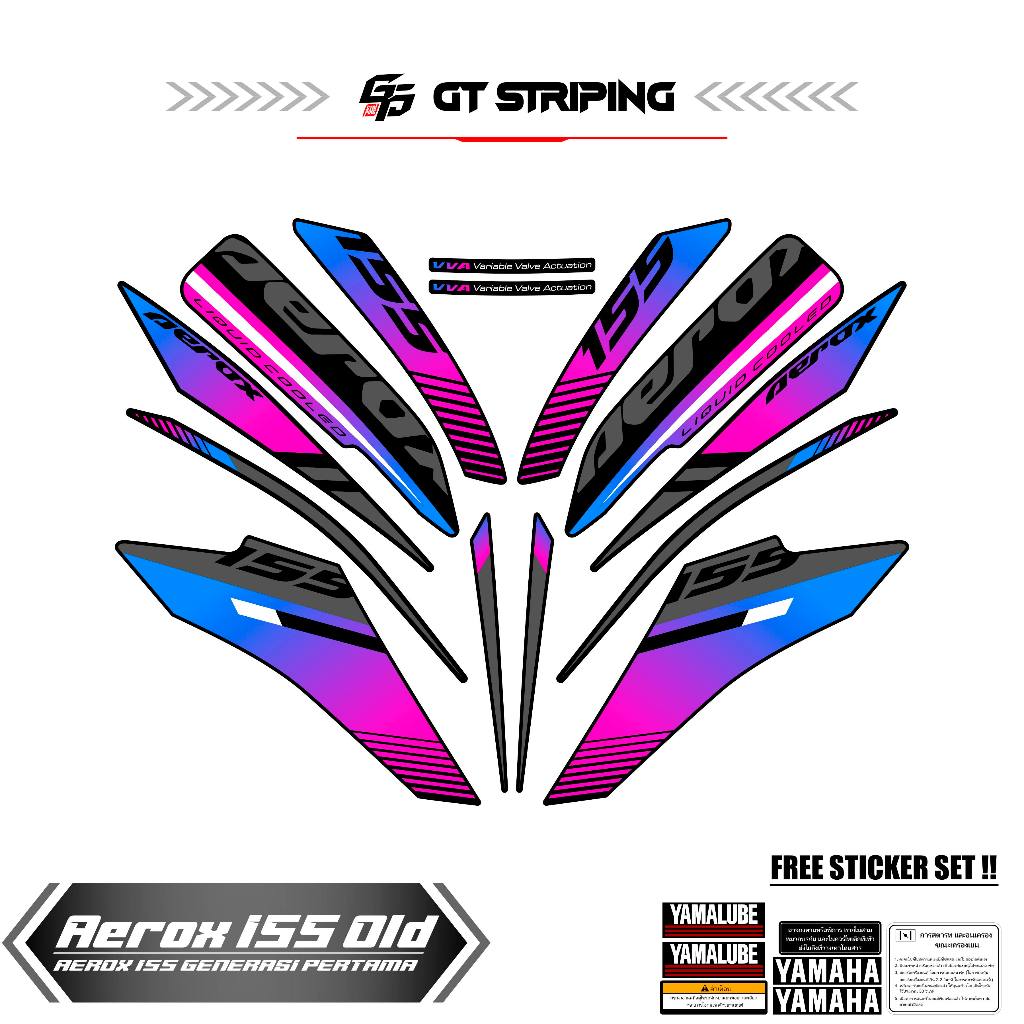 GTS 38 STICKER AEROX 155 VVA OLD / STRIPING AEROX LAMA / STIKER AEROX 155 / STREPING / STIPING / SKO