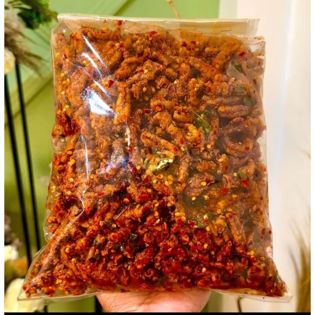 

USUS AYAM CRISPY PEDAS DAUN JERUK 500 GRAM/USUS/KERISPY/USUS/AYAM