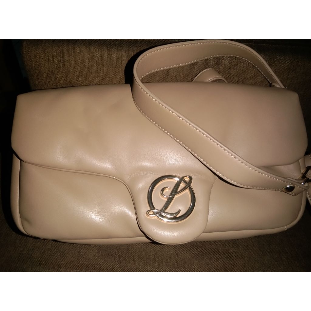 preloved tas lcb laudya chintya bella coklat muda