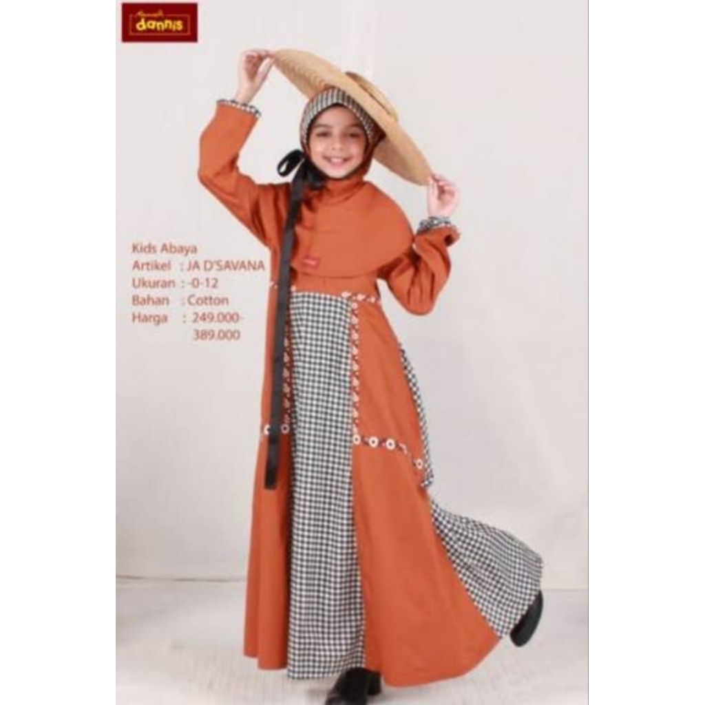 Gamis Anak JA d'Savana Size 4 Brown