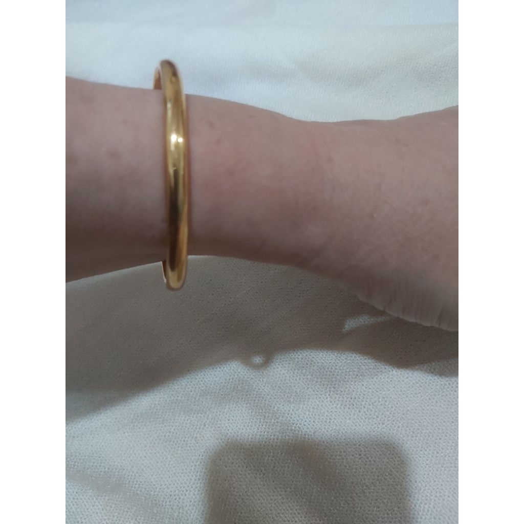 Preloved Gelang Polos  Lapis Emas 24K Zhulian, Gelang Lapis Emas 24K, Gelang Zhulian