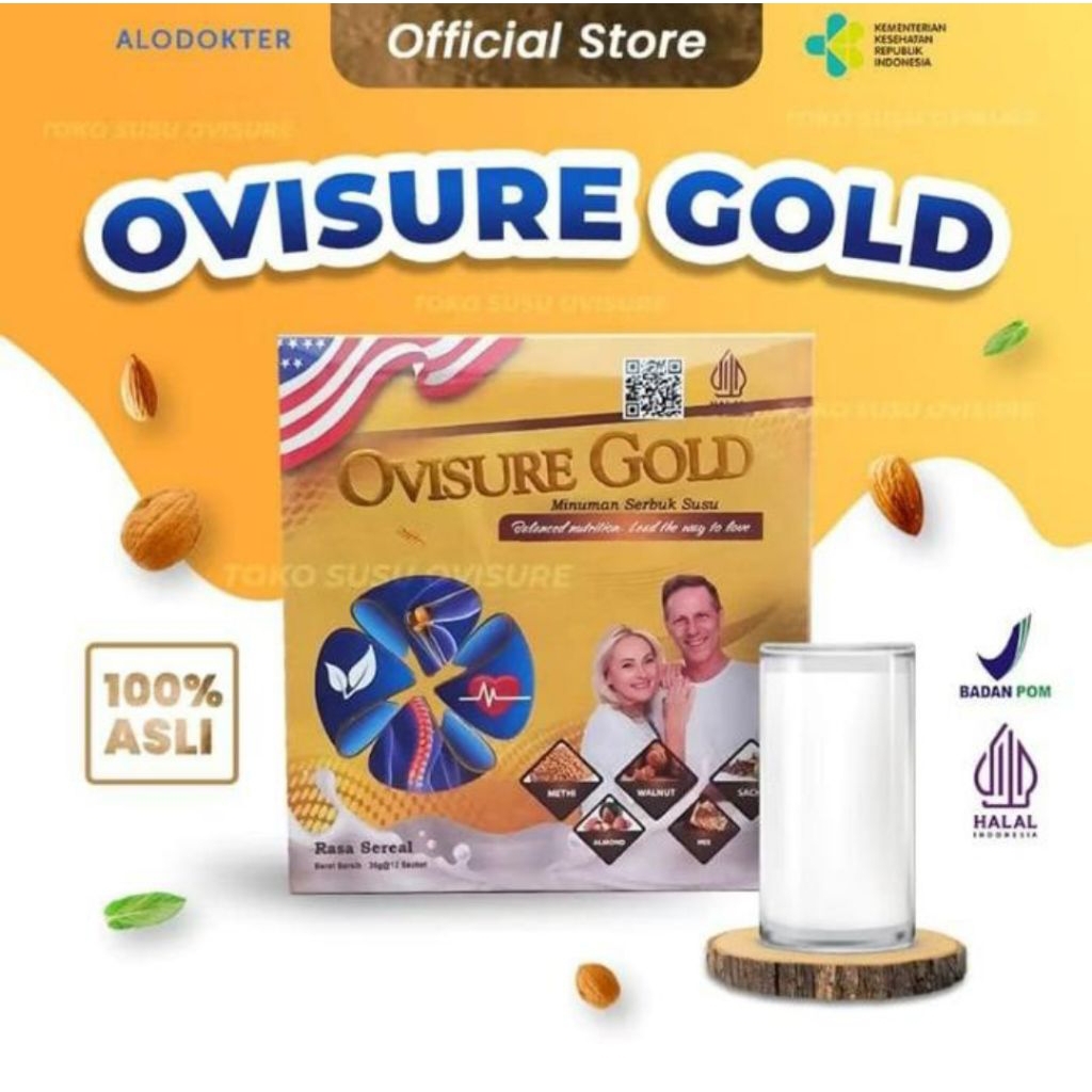 

(1 BOX OVISURE) KEMASAN TERBARU TH 2025 - OVISURE GOLD USA SUSU UNTUK TULANG DAN SENDI