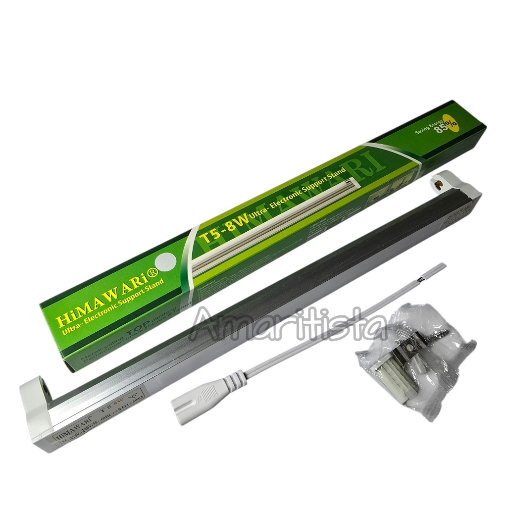 Himawari Kap Lampu TL T5 8W 8Watt 30cm Housing Electronic Bracket Rumah Lampu T5