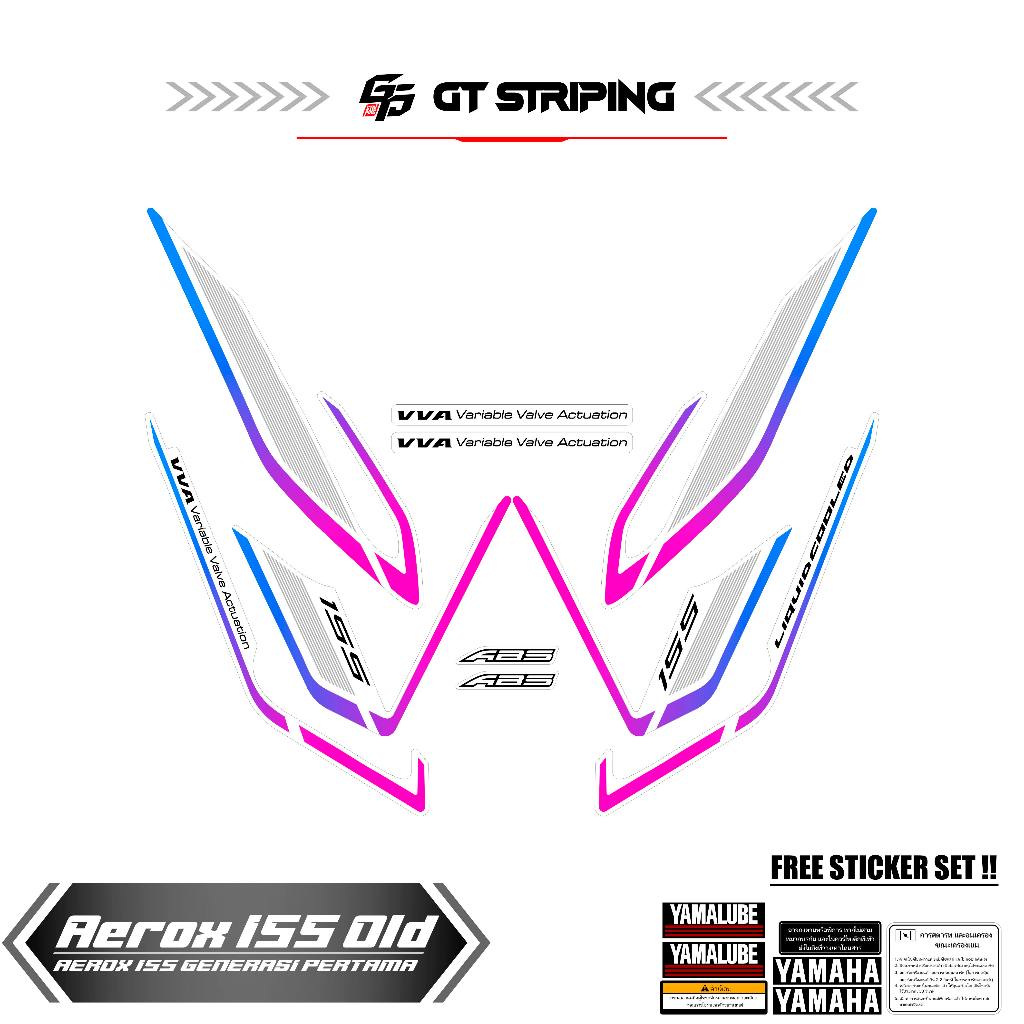 GTS 66 STICKER AEROX 155 VVA OLD / STRIPING AEROX LAMA / STIKER AEROX 155 / STREPING / STIPING / SKO